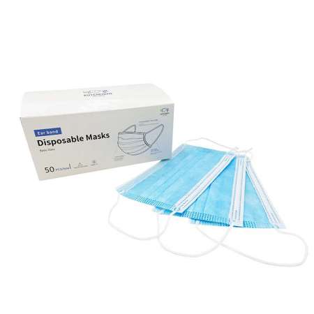 Disposable Face Covers 3 ply Elastic Earloop Non-woven Civil use